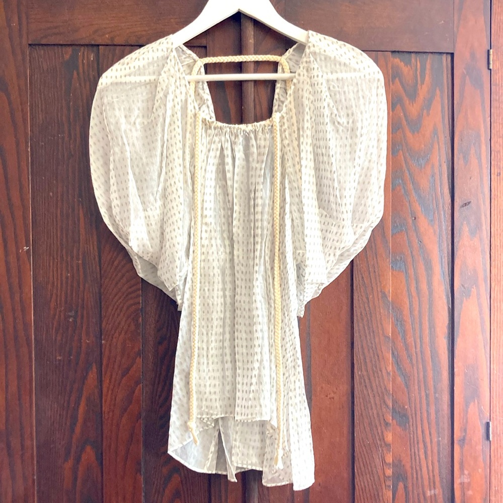 Thakoon Runway ‘08 Double Georgette Cream Sofia Top